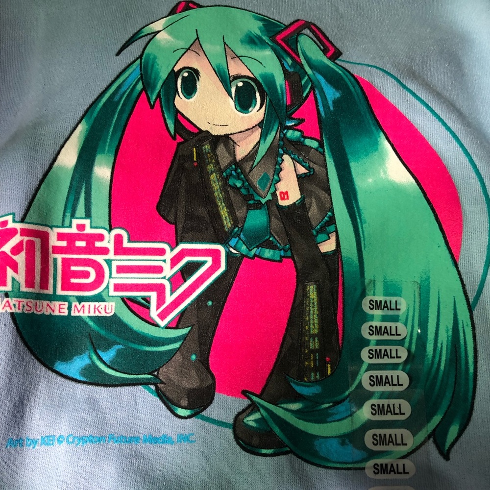 BLUE HATSUNE MIKU CHIBLI Sweatshirt